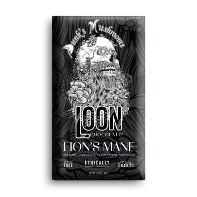 Loon Chocolate 70% Dark Chocolate Bar with Dunk's Mushrooms Lion's Mane Mushroom