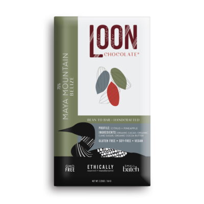 Loon Chocolate Maya Mountain Belize 75% Dark Chocolate Bar