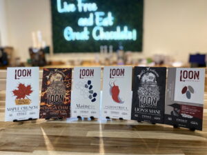 Loon Top Chocolate Bar Display Lifestyle