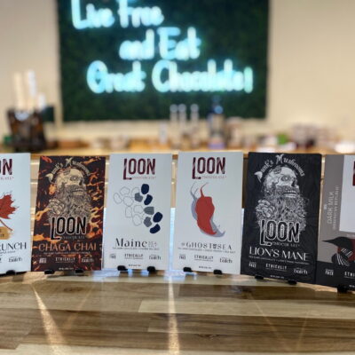 Loon Top Chocolate Bar Display Lifestyle