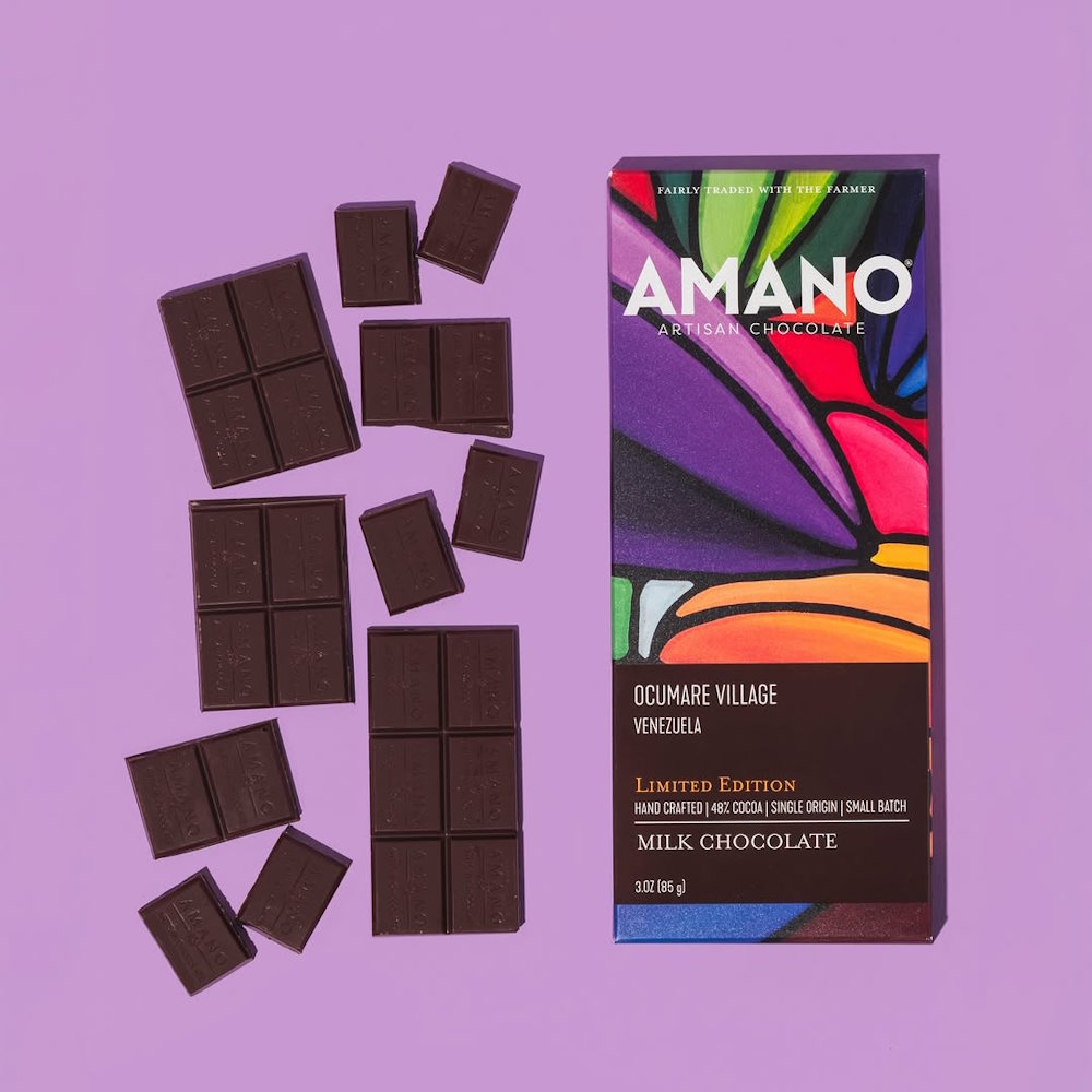 Amano Limited Edition Ocumare Village Venezuela 48% Milk Chocolate Bar Lifestyle