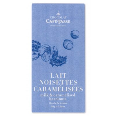 Café-Tasse 38% Milk Chocolate Bar with Salted & Caramelized Hazelnuts