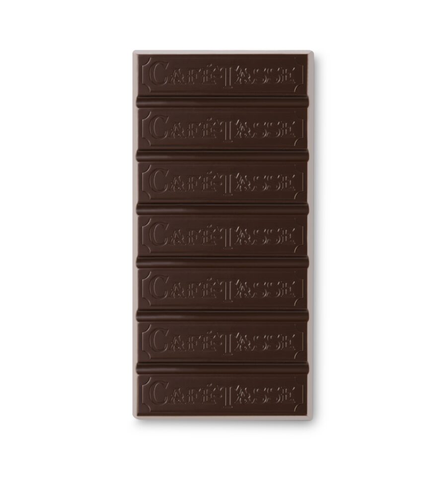 Café-Tasse 60% Dark Chocolate Bar with Cinnamon Open