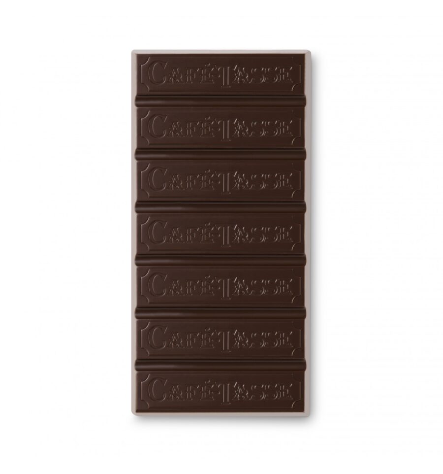 Café-Tasse 60% Dark Chocolate Bar with Orange Open