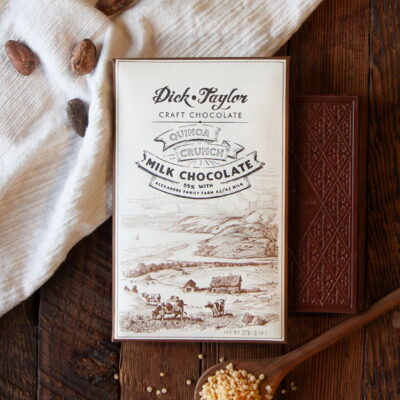 Dick Taylor 55% Milk Chocolate Bar with Quinoa Crunch