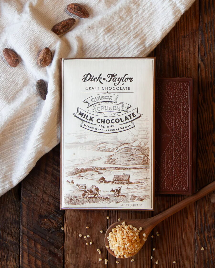 Dick Taylor 55% Milk Chocolate Bar with Quinoa Crunch