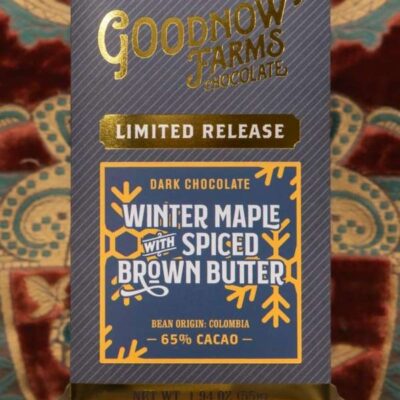 Goodnow Farms Winter Maple Colombia 65% Dark Chocolate Bar with Spiced Brown Butter