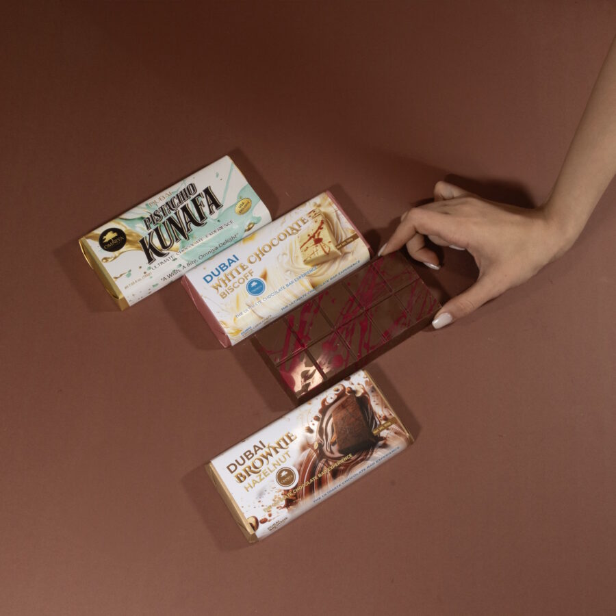 Omniya Delicacy Assorted Dubai Chocolate Bars Lifestyle