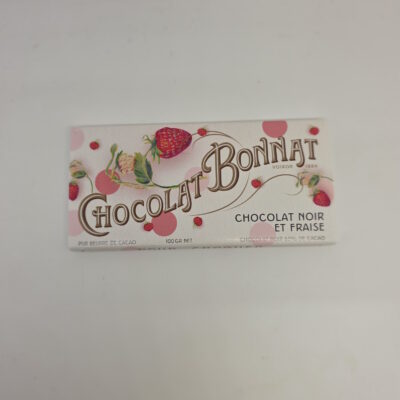 Chocolat Bonnat 65% Dark Chocolate Bar with Strawberries