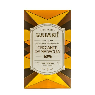 Baiani Brazil 65% Dark Chocolate Bar with Passion Fruit Crunch