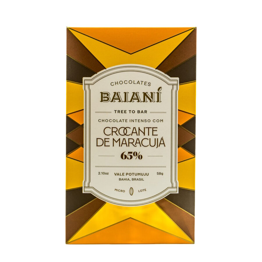 Baiani Brazil 65% Dark Chocolate Bar with Passion Fruit Crunch