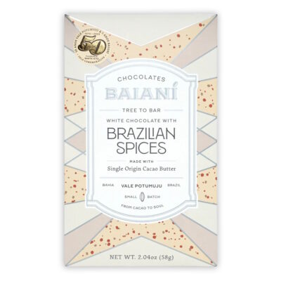 Baiani Brazil White Chocolate Bar with Brazilian Spices