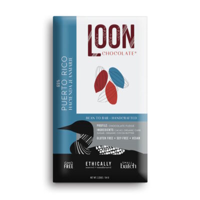 Loon Chocolate Puerto Rico Hacienda Jeanmarie 65% Dark Chocolate Bar lifestyle