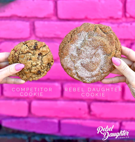 Rebel Daughter Cookies vs. Competitor Rebel Daughter Cookies vs. Competitor
