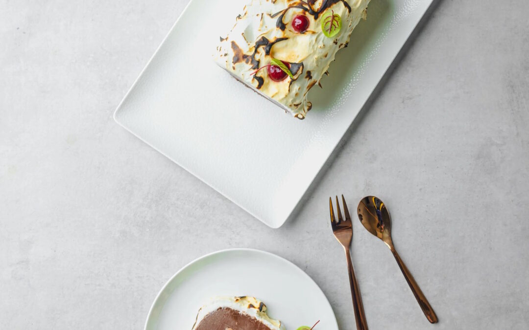 deZaan Rich Terracotta Cherry & Sesame Baked Alaska