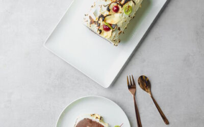 deZaan Rich Terracotta Cherry & Sesame Baked Alaska