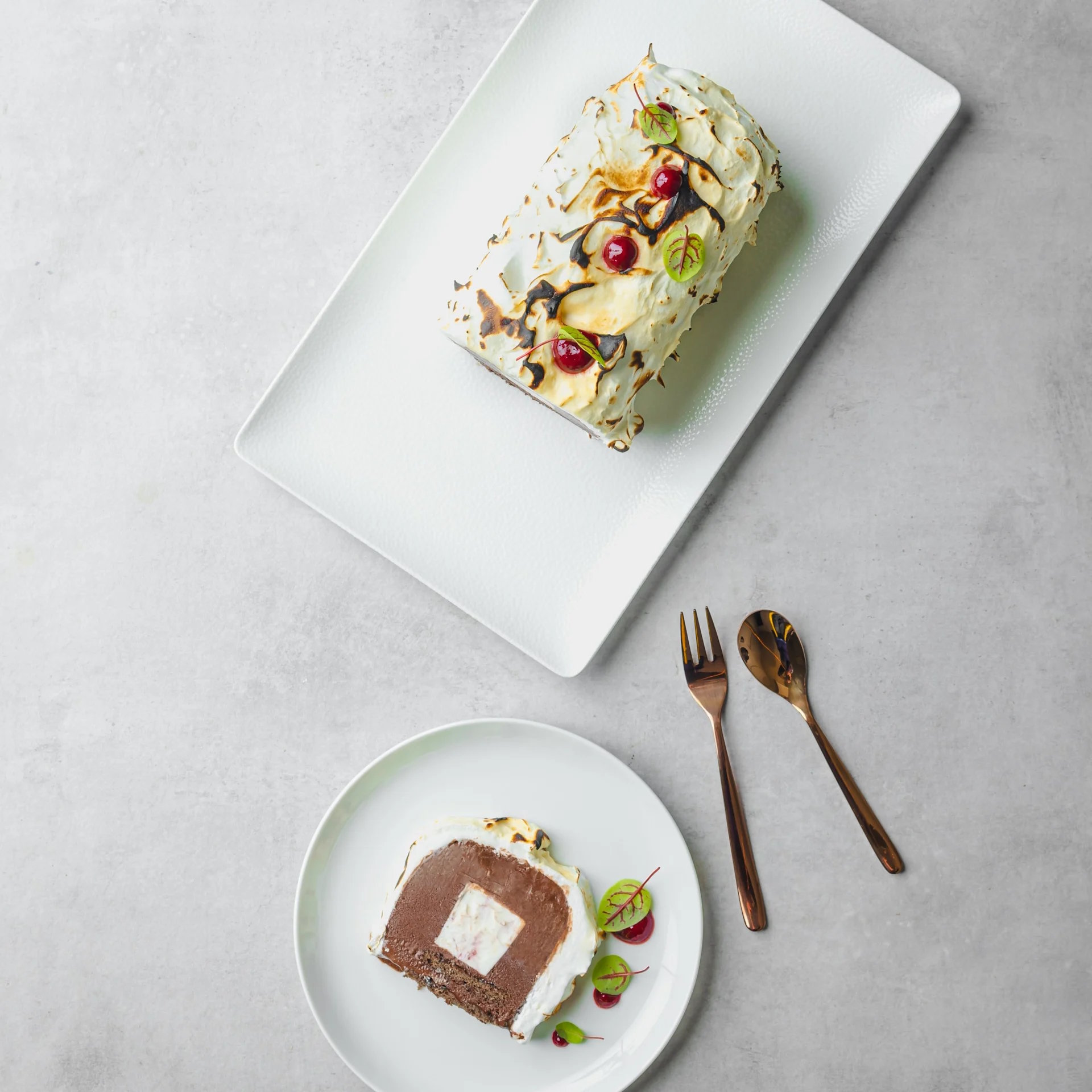 deZaan Rich Terracotta Cherry & Sesame Baked Alaska