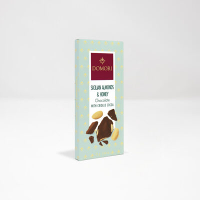 Domori Dark Chocolate Bar with Sicilian Almonds & Honey