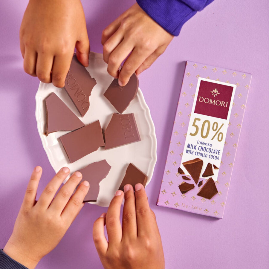 Domori Intense 50% Milk Chocolate Bar Lifestyle