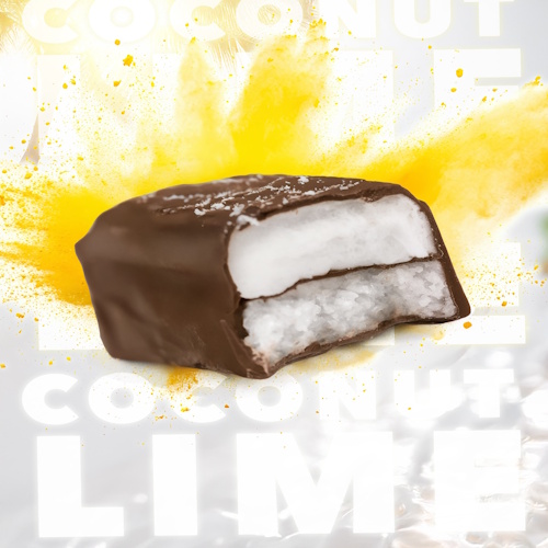 Mayana Chocolate Coconut Lime Dark Chocolate Bar with Creamy Coconut & Lime Marshmallow (1) Lifestyle
