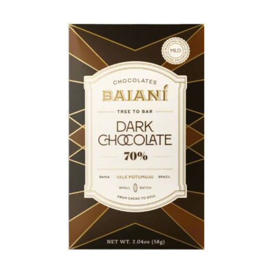 Baiani Chocolates Brazil Mild Roast 70% Dark Chocolate Bar