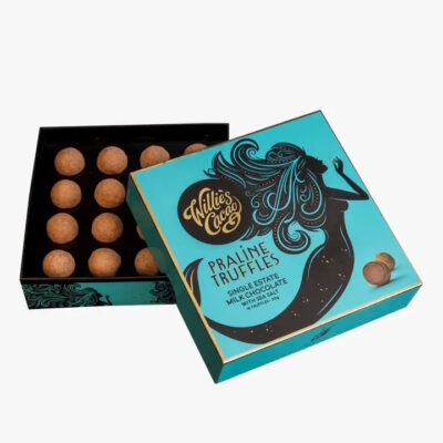 Willie's Cacao 16-Piece Milk Chocolate Praline Truffles with Sea Salt