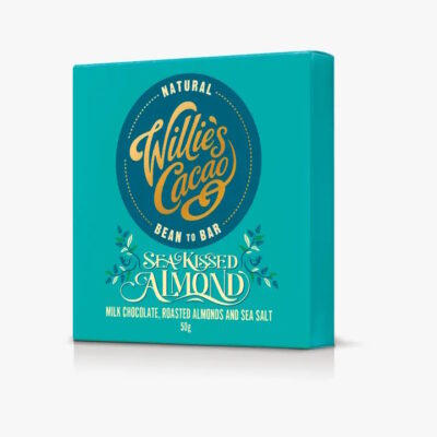 Willie's Cacao 44% Milk Chocolate Bar with Roasted Almonds & Sea Salt