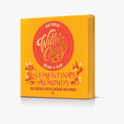 Willie's Cacao Rio Caribe Venezuela 44% Milk Chocolate Bar with Clementine & Almonds