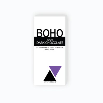 BOHO Chocolate 100% Dark Chocolate Bar