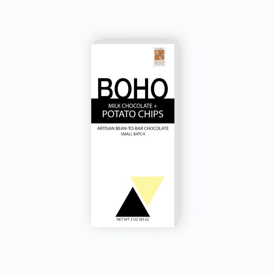 BOHO Chocolate Milk Chocolate Bar with Potato Chips