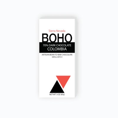 BOHO Chocolate Sierra Nevada Colombia 70% Dark Chocolate Bar