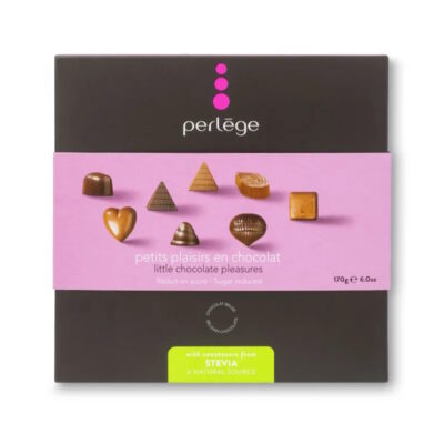Perlège Little Chocolate Pleasures 16-Piece No-Sugar-Added Dark & Milk Chocolate Pralines Box