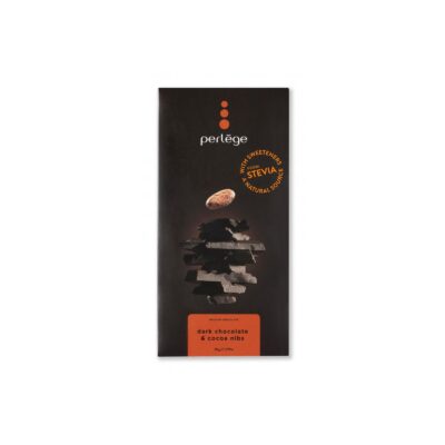 Perlege No-Sugar-Added 82% Dark Chocolate Bar with Cocoa Nibs