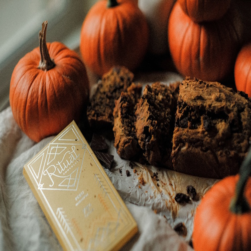 Ritual Chocolate Pumpkin Zucchini Chocolate Chunk Bread