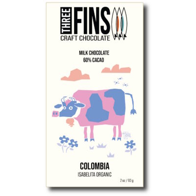 Three Fins Craft Chocolate Isabelita Colombia 60% Milk Chocolate Bar