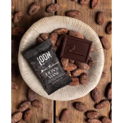 Loon Chocolate MINI 70% Dark Chocolate Bar with Dunk’s Mushrooms Lion’s Mane Mushroom