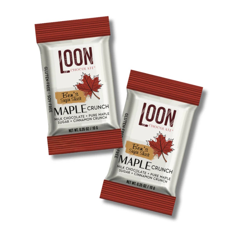 Loon Chocolate MINI Milk Chocolate Bar with Maple Crunch Singles