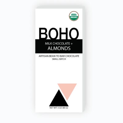 BOHO Chocolate 51% Milk Chocolate Bar with Almonds