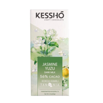 KESSHO Jasmine Yuzu 56% Dark Milk Chocolate Bar