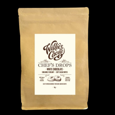 Willie's Cacao 38% White Couverture Chocolate Chef's Drops
