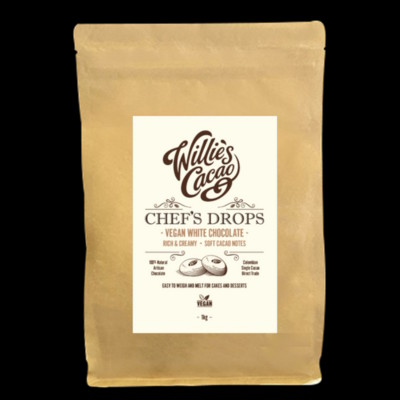 Willie's Cacao Vegan 39% White Couverture Chocolate Chef's Drops