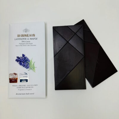 The Organic House Bon Bulak Philippines 70% Dark Chocolate Bar with Lavender & Maple