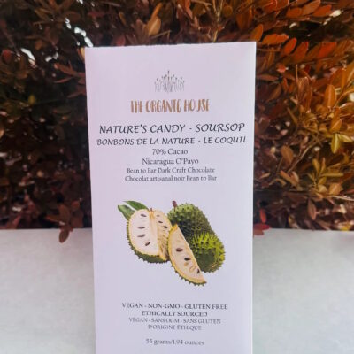 The Organic House O'Payo Nicaragua 70% Dark Chocolate Bar with Nature's Candy Soursop