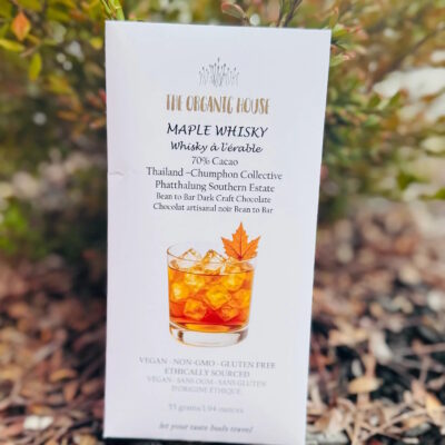 The Organic House Thailand 70% Dark Chocolate Bar with Maple Whisky