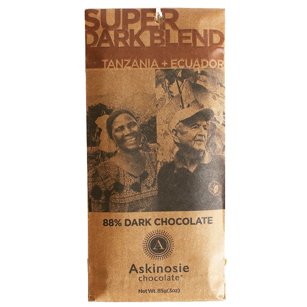Askinosie Super Dark Blend 88% Dark Chocolate Bar