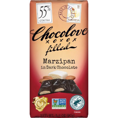 Chocolove 55% Dark Chocolate Bar with Marzipan Filling