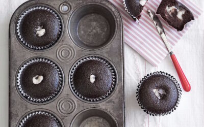 Guittard Black Bottom Cupcakes