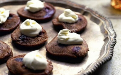 Willie’s Cocoa Chocolate, Blueberry & Buckwheat Blinis