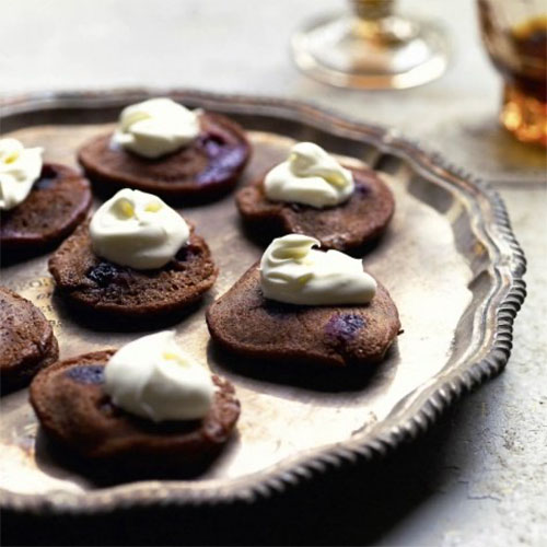 Willie’s Chocolate, Blueberry & Buckwheat Blinis