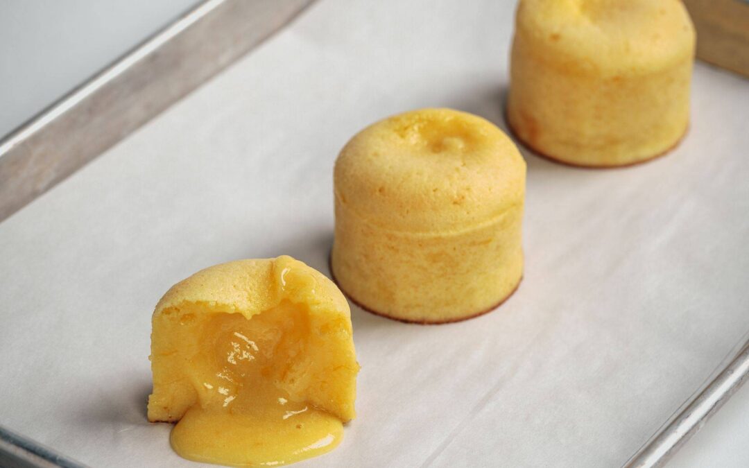 Callebaut Lemon and White Chocolate Lava Cake